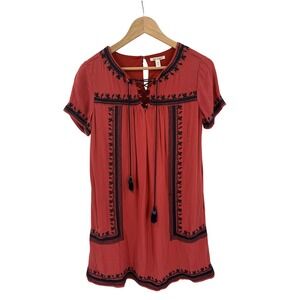 Mi Ami Tunic Dress Womens XS Boho Peasant Hippie Flowy Retro Casual Festival
